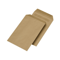 Two Papier Liebl C4 self-adhesive mailing envelopes (229x324 mm), made of 90g brown natron paper—250 pieces, with one partially inserted into the other—are lying on a white background.