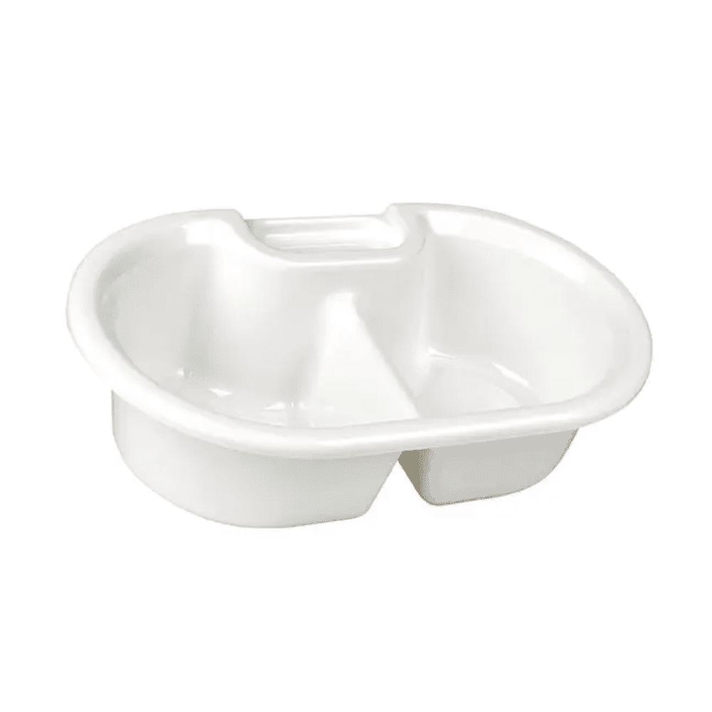 La bacinella con porta sapone della Servoprax GmbH con le dimensioni di 40 x 25 x 11 cm è una doppia bacinella bianca in plastica con una maniglia centrale, ideale per lavare o organizzare con il comfort aggiuntivo di un porta sapone.