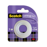 A 3M Deutschland GmbH, ruban adhésif satiné Scotch® pour cadeaux, recharge, 1 rouleau (19 mm x 25 m), motif à carreaux violet et noir avec des informations en anglais, français et allemand – idéal pour emballer vos cadeaux.