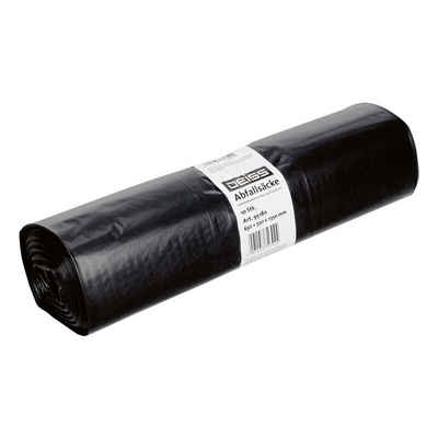 Sacchetti per rifiuti Deiss in LDPE riciclato, 240 litri, 1000x1250x0,06 mm, nero | Rotolo (10 pezzi)