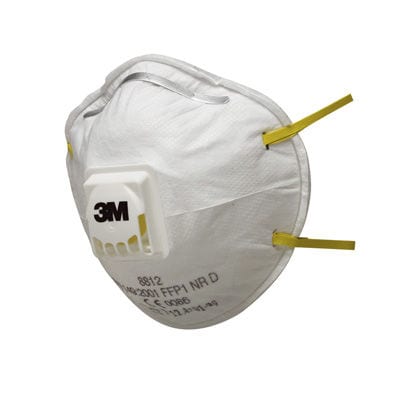 Maschera antiparticolato 3M™ FFP1, con valvola, 8812 | Cartone (24 confezioni)