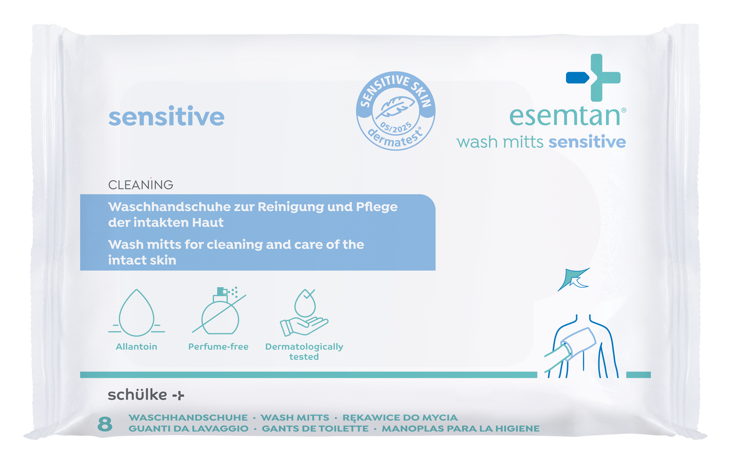 esemtan wash mitts sensitive 8 ST SP | Pack (8 pieces)