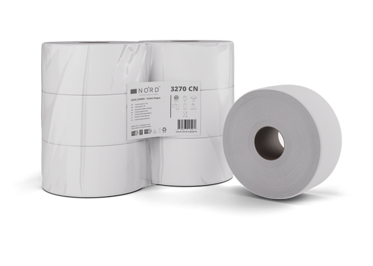 Carta igienica NORD MAXI JUMBO, 2 veli, 380 fogli, 6 rotoli | Cartone (1 confezione)