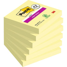 Post-it® Super Sticky Notes, Gelb, 76 mm x 76 mm, Promotion, 90 Blatt/Block, 4 Blöcke + 2 Gratis/Packung, 100% PEFC, SGSCH-PEFC-COC-110078 | Packung (6 Stück)