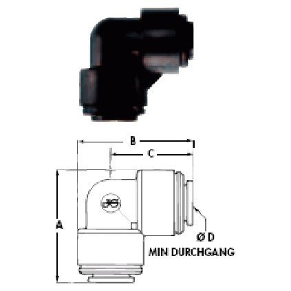 servomat Ersatzteil Winkel-Reduzier-Verbinder 8 mm - 6 mm – Teilenr. JGPM210806E